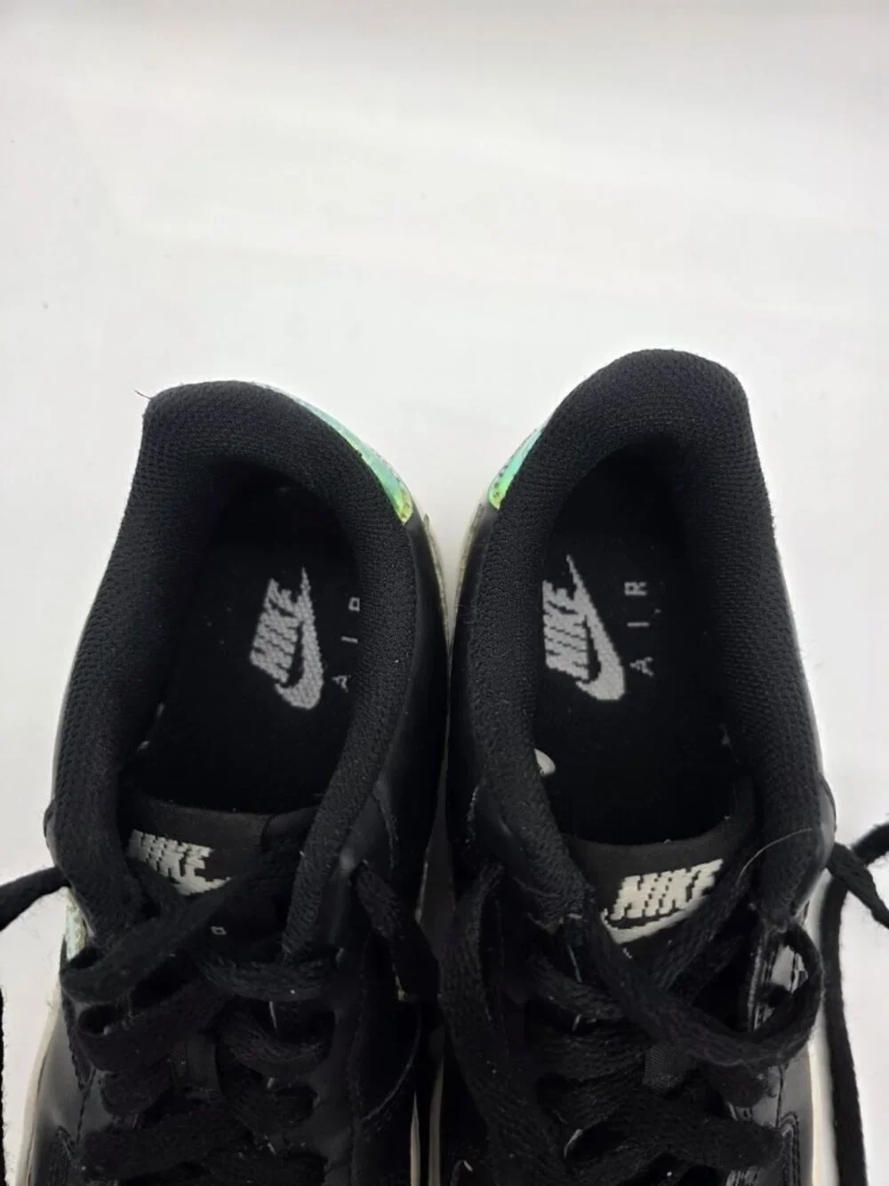 Nike Air Force 1 Sneakers Child Size 4.5 Low LV8 Digital Swoosh Black Shoes